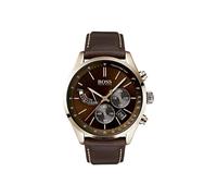 Hugo Boss Grand Prix 1513605 Men's Chronograph Watch - 44mm Brown Dial Brown Leather Strap