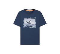 BOSS Mens 10262528 01 Regular Fit T-Shirt Open Blue 466 L