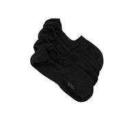 BOSS Men's 2 Pack No Show Cotton Blend Socks, Black Iron, 6.5-7.5 UK