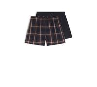 BOSS Mens 2P Boxer S. CW Peach Two-pack of logo-waistband pyjama shorts in cotton poplin