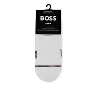 BOSS Men's 2P LC Iconic CC Invisible Socks, White100, 43-46