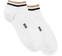 BOSS Mens 2P SH Stripe CC Two-pack of short-length socks with signature stripe