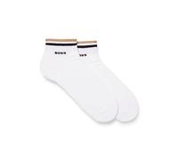 BOSS Mens 2P SH Stripe CC Two-pack of short-length socks with signature stripe