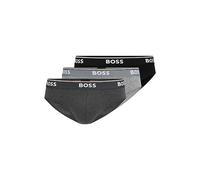 BOSS Men's 3-Pack Classic Regular Fit Stretch Briefs, Gray/Charcoal/Black, XL (Pack of 3)