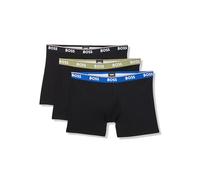 BOSS Men's 3-Pack Multi Color Bold Logo Boxer Briefs, Black Carbon, XL