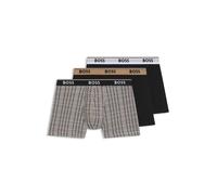 Boss Mens 3 Pack of Power Design Boxer Briefs in Multi colour - Multicolour Cotton - Size X-Large