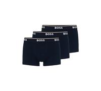 BOSS Men's 3-Pack Power Cotton Stretch Trunks Boxer Shorts, Peacock Blue, XXL
