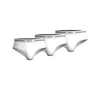 BOSS Men's 3 Pack Pure Cotton Briefs, White, S