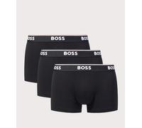 BOSS Mens 3 Pack Regular Fit Power Trunks - Colour: 001 Black - Size: XL