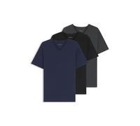 Hugo Boss Men's TShirtVN 3P Classic V-neck T-shirts, Cotton, Embroidered Logo, Pack of 3