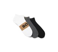 BOSS Mens 3P AS Logo CC Three-pack of ankle-length socks in a cotton blend