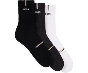 BOSS Men's 3P QS Rib Design CC Short_Socks, Open Miscellaneous960, 43-46