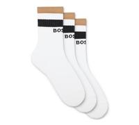 Boss Unisex 3p Qs Rib Iconic Cc 10272304 0 Quarter Socks