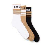 BOSS Men's 3P QS Rib Stripe CC Short_Socks, Open Miscellaneous960, 39-42