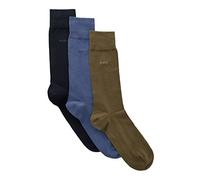 BOSS Mens 3P RS Uni Colors CC Three-pack of regular-length cotton-blend socks