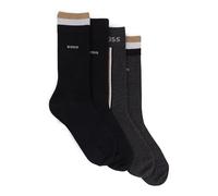 BOSS Mens 4P RS Gift Iconic CC Four-pack of cotton-blend socks in a regular fit