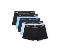 BOSS Men's 5 Pack Bold Logo Cotton Stretch Trunks, Forever Blue/Ballad Blue/Black/Navy/Black, L (Pack of 5)