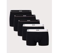 BOSS Mens 5 Pack of Regular Fit Essential Trunks - Colour: 001 Black - Size: XXL