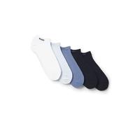 BOSS Mens 5P AS Uni CC Five-pack of cotton-blend ankle-length socks with branding