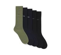 BOSS Mens 5P RS Uni CC Five-pack of regular-length socks in a cotton blend