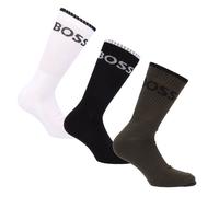 Boss Mens 6 Pack of Ribbed Short Socks in Various - Multicolour Polycotton - Size UK 5.5-8