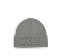 BOSS Men's Afox_R Beanie, Open Grey, ONESI
