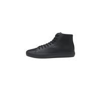 BOSS Mens Aiden Hito Faux-Leather high-top Trainers with Grained Texture Size 11 Black