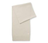 BOSS Mens Akaio R Ribbed-hem plain-knit scarf with woven logo badge