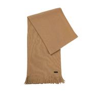 Boss Mens Albas Virgin Wool Logo Scarf - Beige - One Size - Beige