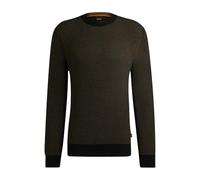 BOSS Mens Amercury Two-Tone Regular-fit Sweater in a Cotton Blend Black
