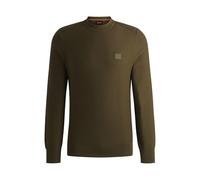 BOSS Mens Anion S Cotton-Cashmere Sweater with Logo Patch