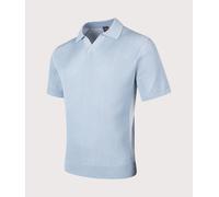 BOSS Mens Aravolo Knit Polo Shirt - Colour: 458 Light/Pastel Blue - Size: Medium