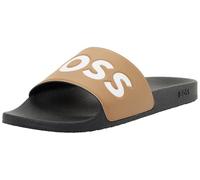 BOSS Men's Aryeh NPVLG 10251721 01 Slide Sandals, beige, 12 UK