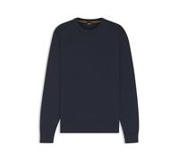 BOSS Mens Asac C Cotton-jersey regular-fit sweatshirt with embroidered logo Blue