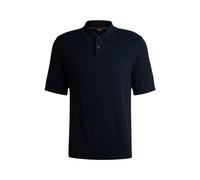 BOSS Asac Knitted Polo Shirt - Dark Blue, Dark Blue, Size S, Men Dark Blue