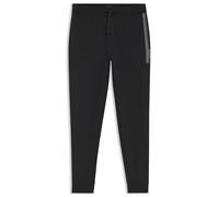 BOSS Cotton-terry tracksuit bottoms with logo and stripe - Style Authentic Pants, 50554784 Black XL