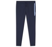 BOSS Cotton-terry tracksuit bottoms with stripes and logo - Style Authentic Pants, 50554784 Dark Blue M