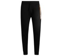 BOSS Mens Authentic Pants Cotton-Terry Tracksuit Bottoms with Stripe Print