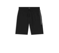 BOSS Orange Authentic Mens Loungewear Shorts with Stripe and Logo - Black 004