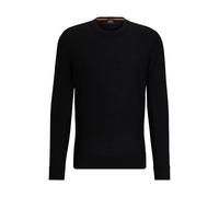 BOSS Orange Avac C Mens Wool Blend Regular Fit Sweater with Embroidered Logo - Black 001 - Black 001 - M