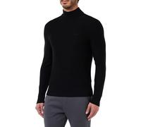 BOSS Mens Avac M Wool-Blend Rollneck Sweater with Embroidered Logo Black