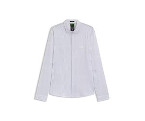 BOSS Men's B EXCURSE Regular Fit Knitted Cotton Pique Shirt, 101Natural, M
