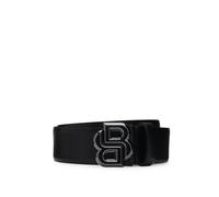 BOSS Mens B Icon-G Italian-leather belt with Double B monogram buckle
