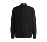 BOSS Mens B Lite Water-Repellent Relaxed-fit Overshirt with Four-Way Stretch