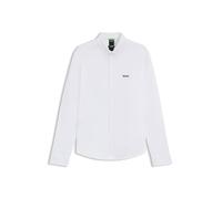 BOSS Mens B Motion L Regular-fit Shirt in Dynamic Cotton Jersey White