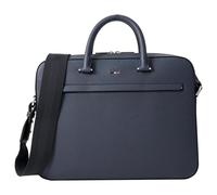 BOSS Men's Bag Faux Leather Hammered With Logo Ray S Doc Case N 50536498 Blue