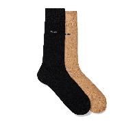 BOSS Mens Bamboo Socks Two Pack Black/Beige BLACK BEIGE 39-42