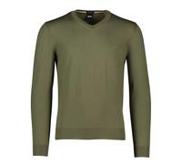 BOSS Mens Baram Regular Fit Virgin Wool Jumper, Green Sweater OPEN GREEN M