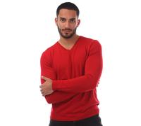 Boss Mens Batisse-E V-Neck Sweater in Red Wool - Size 3XL