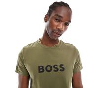 Boss Mens beach t-shirt in khaki - Green - Size X-Small